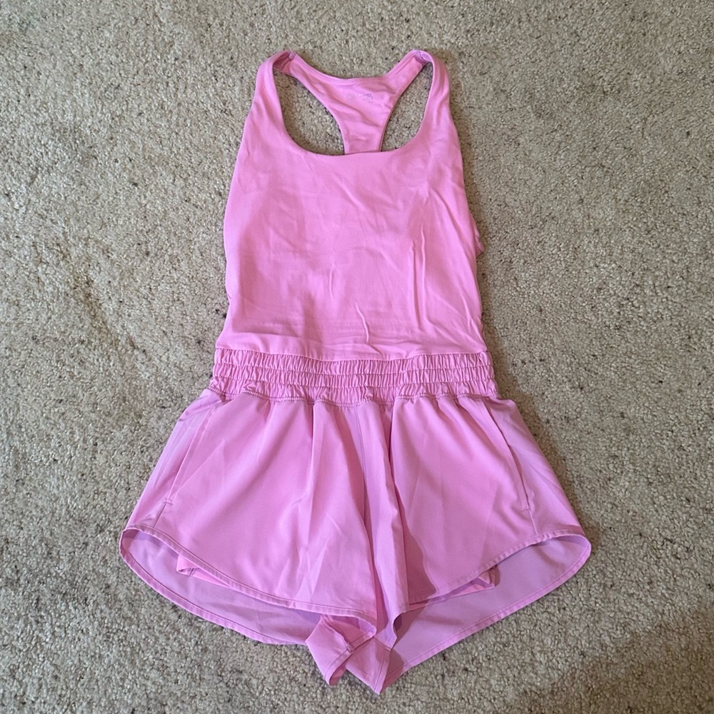 Aerie Offline Pink Athletic Romper
